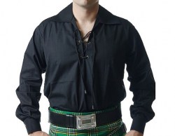 Black Ghillie Highland Shirt